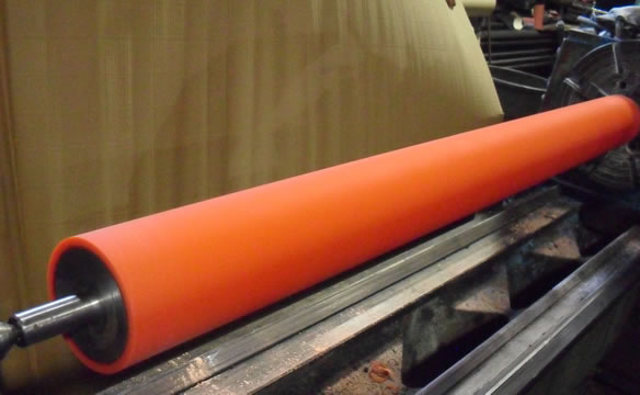 rouleau avec recouvrement en polyuréthane